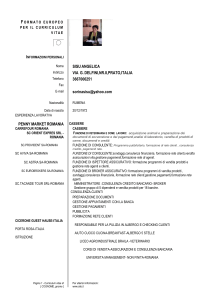 Formato europeo per il curriculum vitae Informazioni personali