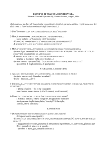 esempio di traccia di intervista - Dipartimento di Sociologia e
