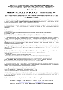 Bando del concorso
