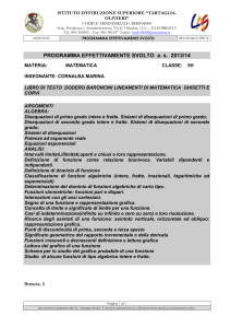 cornalba matematica 5h - IIS Tartaglia • Olivieri