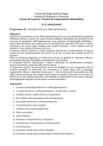 Università degli Studi di Foggia - Facoltà di Medicina e Chirurgia
