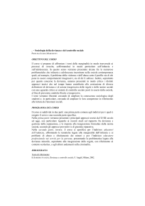 Sociologia della devianza e del controllo sociale