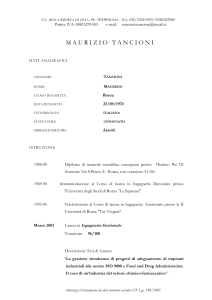 Curriculum in stile elegante - Ordine ingegneri della Provincia di