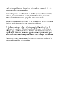 I colloqui pomeridiani dei docenti con le famiglie si terranno il 22 e
