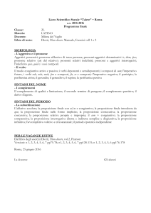 2L LATINO - Liceo Scientifico Talete