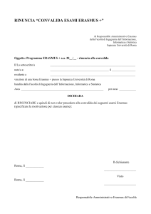 rinuncia “convalida esami erasmus +”