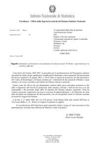 Lettera d`invito al seminario - USCI Unione Statistica Comuni Italiani