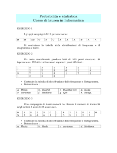Probabilitá e statistica