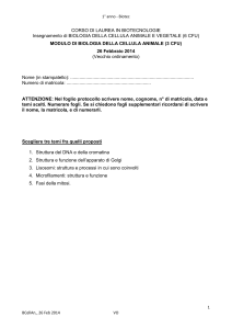 CORSO DI LAUREA IN BIOTECNOLOGIE