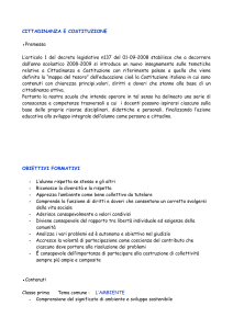 CITTADINANZA E COSTITUZIONE Premessa L`articolo 1 del