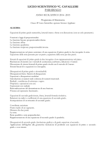 algebra - liceo Cavalleri
