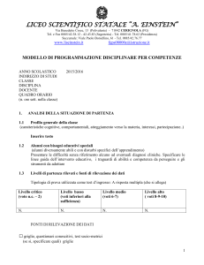 modelli programmazione didattica - "A. Einstein"