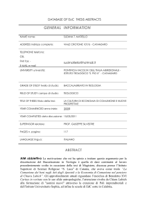 DATABASE OF EoC THESIS ABSTRACTS