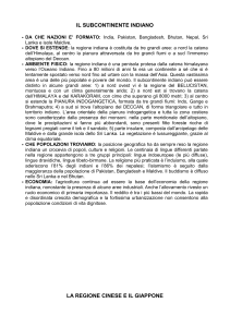 IL SUBCONTINENTE INDIANO • DA CHE NAZIONI E` FORMATO