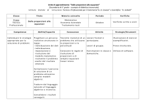 Dalle proporzioni alle equazioni