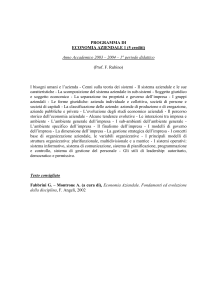 Economia Aziendale - Dipartimento di Scienze Aziendali e