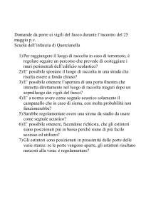 Domande da porre ai vigili del fuoco durante l`incontro del 25
