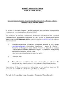 proroga termini di scadenza borse di studio inpdap