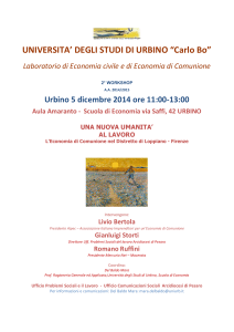 UNIVERSITA` DEGLI STUDI DI URBINO “Carlo Bo” Laboratorio di