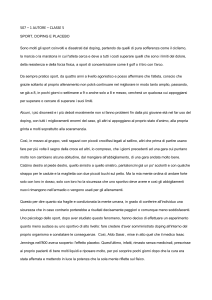 507 – 1 AUTORE – CLASSE 5 SPORT, DOPING E PLACEBO Sono