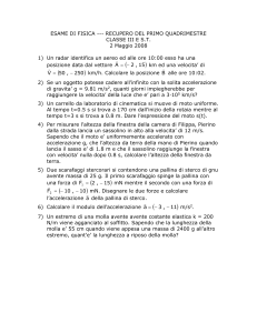 ESAME DI FISICA --- RECUPERO DEL PRIMO QUADRIMESTRE