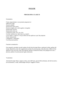 PROGRAMMA DI LINGUA INGLESE – CLASSE SECONDA