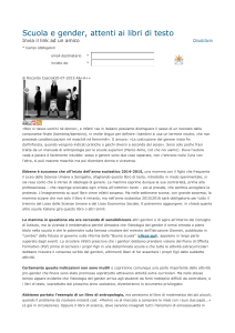 Scuola e gender, attenti ai libri di testo Invia il link ad un amico