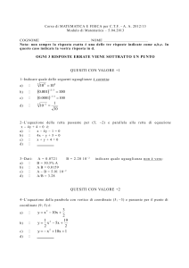 Corso di FISICA per C