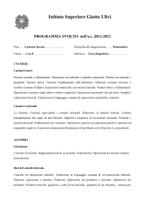 1F matematica - Giotto Ulivi