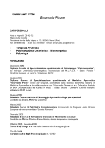 Curriculum - Crescita Personale