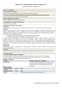 PROGETTO LABORATORIO OFFERTA FORMATIVA A