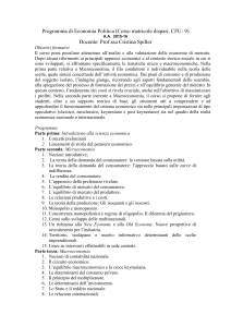 programma e testi consigliati