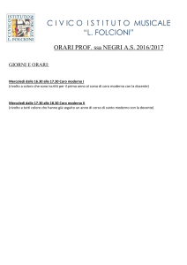 Corsi collettivi Negri - Istituto Musicale L. Folcioni