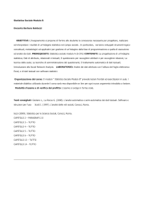 Statistica Sociale Modulo B