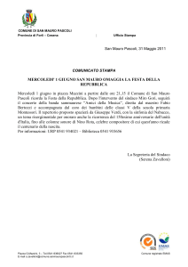 comunicato stampa - Comune di San Mauro Pascoli