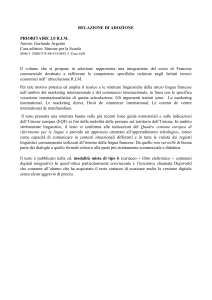 RELAZIONE DI ADOZIONE PRIORITAIRE 2.0 R.I.M. Autore