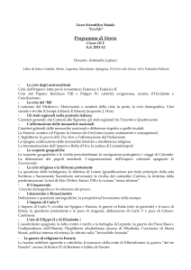 Liceo Scientifico Statale “Euclide” Programma di Storia Classe III E