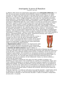 Arteriopatia: la prova di Ratschow