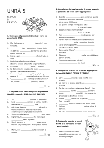 Bravissimo - Unita 5 / Ripasso