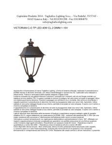 Capitolato Prodotto 2014 - Tagliafico Lighting S.n.c.