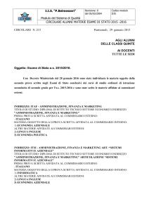 Oggetto: Esame di Stato as 2015/2016.
