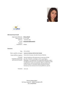 Informazioni personali Cognome(i/)/Nome(i) Silvana Macli Data di
