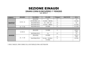 ORARIO CORSI DI RECUPERO EINAUDI 16