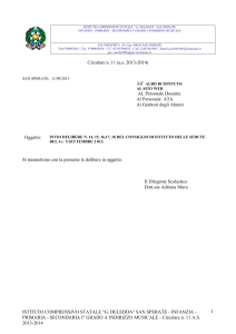 ISTITUTO COMPRENSIVO STATALE “G. DELEDDA” SAN