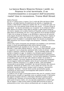 La banca Bears Stearns finisce i soldi
