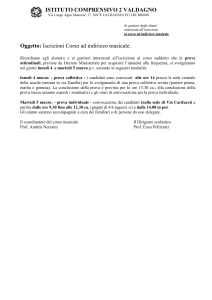 Iscrizioni Corso ad Indirizzo Musicale