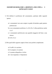 esempi di domande a risposta multipla i
