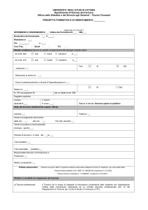 Modulo del Progetto Formativo per semestre in farmacia