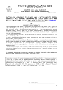 Capitolato d`Appalto - Comune di Francavilla in Sinni