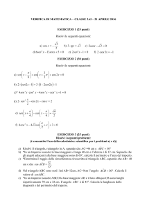 VERIFICA DI MATEMATICA – CLASSE 3AI – 21 APRILE 2016